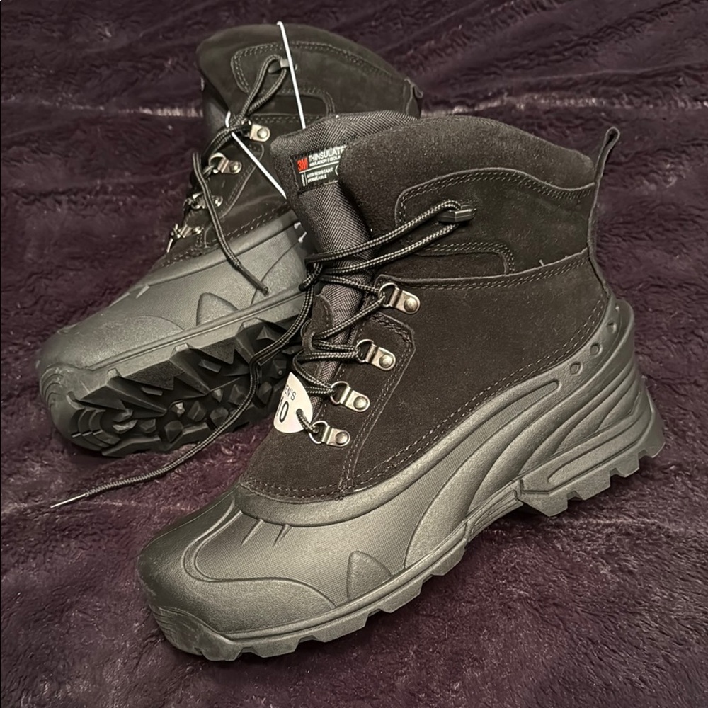Men’s Black Winter Boots size 10
